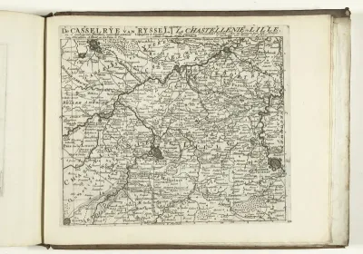 Kaart van de kasselrij van Rijssel, 1726