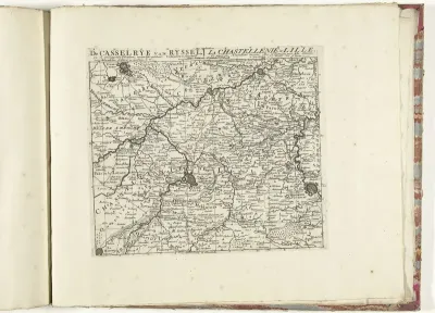 Kaart van de kasselrij van Rijssel, ca. 1701-1713