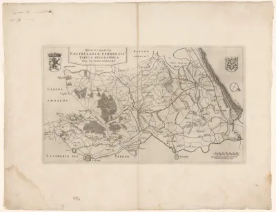 Kaart van de kasselrij Veurne