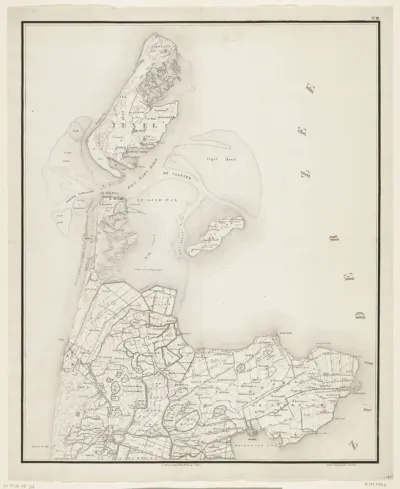 Kaart van de kop van Noord-Holland, 1799