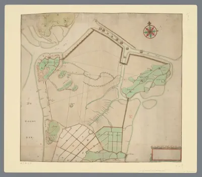 Kaart van de kop van Noord-Holland