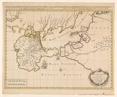 Kaart van de Krim tijdens de Russisch-Turkse Oorlog (1735-1739)