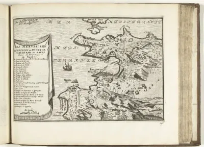 Kaart van de kust bij Pozzuoli, 1726