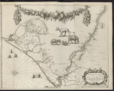 Kaart van de kust van Brazilië, 1647