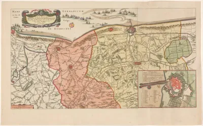 Kaart van de kust van Frans-Vlaanderen