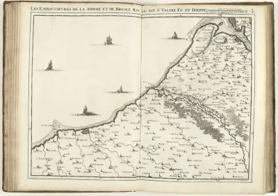 Kaart van de kust van Noord-Frankrijk met de mondingen van de Somme en de Bresle, 1710