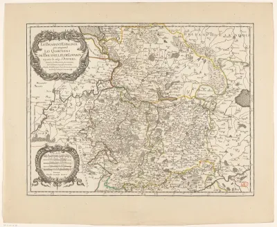 Kaart van de kwartieren van Brussel, Leuven en Antwerpen
