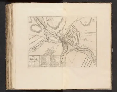 Kaart van de legerkamp van de Geallieerden bij Denain, 1712