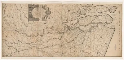 Kaart van de loop van de Rijn en de Maas