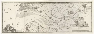 Kaart van de Maas van Rotterdam tot de Noordzee