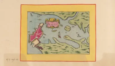 Kaart van de monding van de rivier Blavet