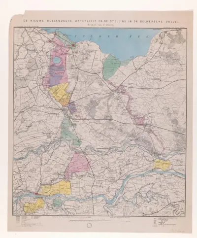 Kaart van de Nieuwe Hollandse Waterlinie