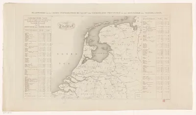 Kaart van de noordelijke provincies van het Koninkrijk der Nederlanden