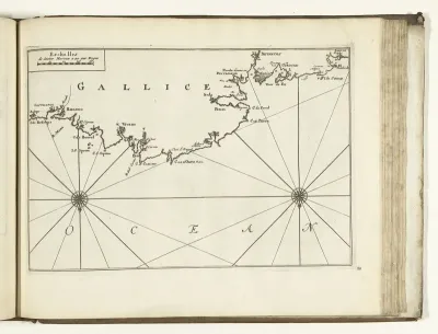 Kaart van de noordkust van Galicië, 1726