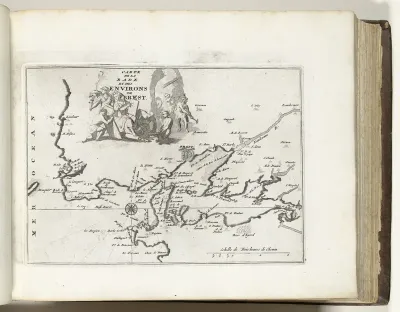 Kaart van de omgeving van Brest, ca. 1693-1695