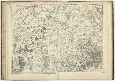 Kaart van de omgeving van Brussel, 1706