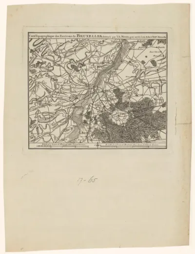 Kaart van de omgeving van Brussel