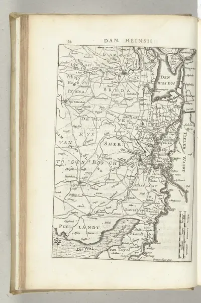 Kaart van de omgeving van Den Bosch, 1629