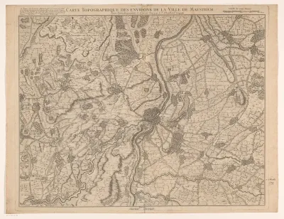 Kaart van de omgeving van Maastricht