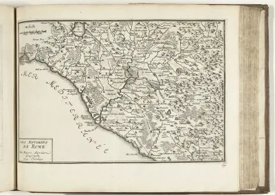 Kaart van de omgeving van Rome, 1726