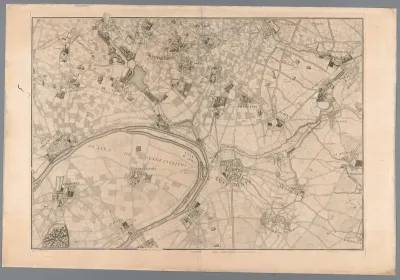 Kaart van de omgeving van Saint-Denis