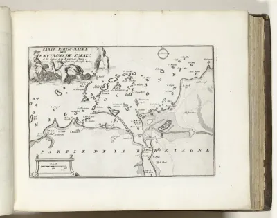 Kaart van de omgeving van Saint-Malo, ca. 1693-1695