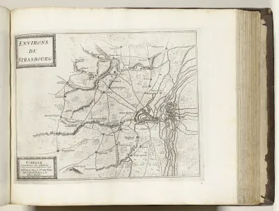 Kaart van de omgeving van Straatsburg, ca. 1693-1696