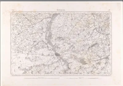 Kaart van de omgeving van Tournay