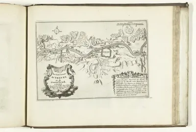 Kaart van de omgeving van Trier, 1726