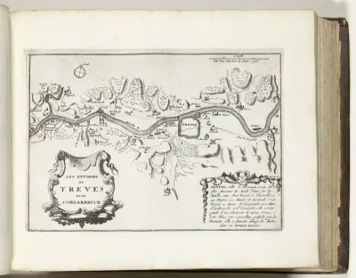 Kaart van de omgeving van Trier, ca. 1693-1695