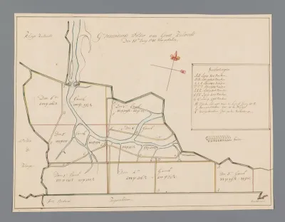 Kaart van de polder bij Kieldrecht