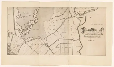 Kaart van de polder het Koegras (onderste deel)