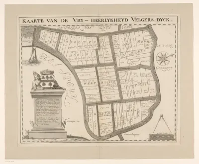 Kaart van de polder Velgersdijk