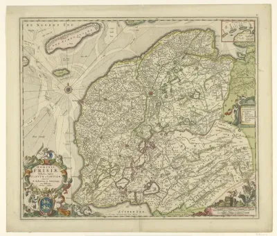 Kaart van de provincie Friesland