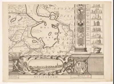 Kaart van de provincie Groningen (deel rechtsonder)