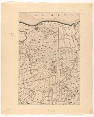Kaart van de provincie Utrecht (derde deel van boven)