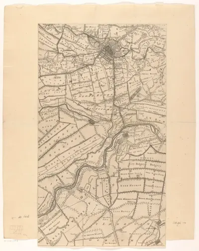 Kaart van de provincie Utrecht (derde deel van onder)