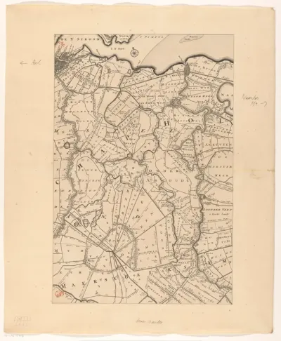 Kaart van de provincie Utrecht (tweede deel van boven)