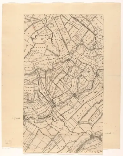 Kaart van de provincie Utrecht (tweede deel van onder)