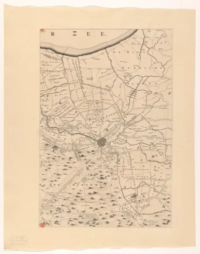 Kaart van de provincie Utrecht (vierde deel van boven)