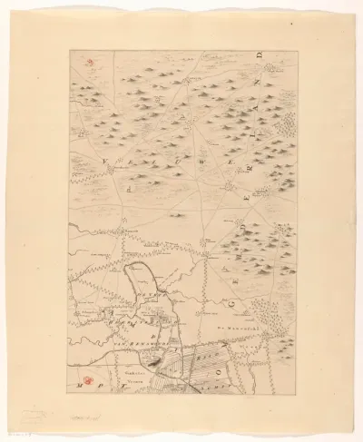 Kaart van de provincie Utrecht (vijfde deel van boven)