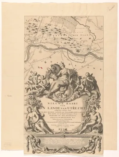 Kaart van de provincie Utrecht (vijfde deel van onder)