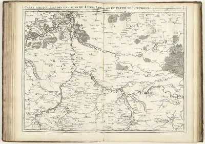 Kaart van de provincies Luik en Luxemburg, 1708