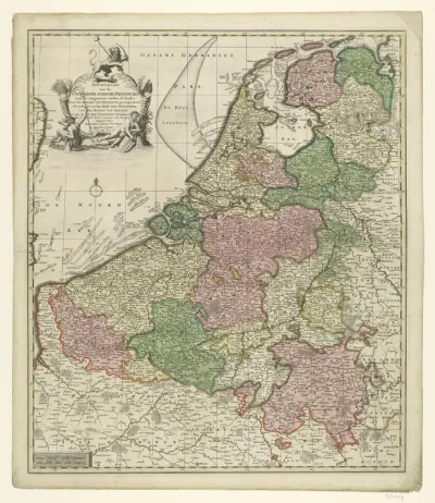 Kaart van de Republiek der Zeven Verenigde Nederlanden
