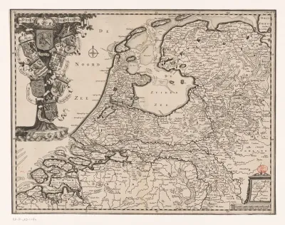 Kaart van de Republiek der Zeven Verenigde Nederlanden