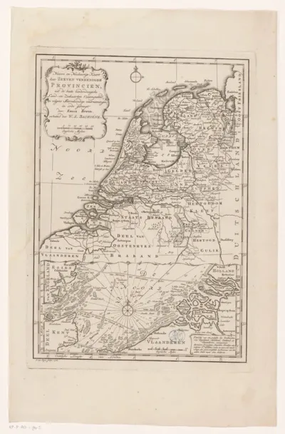 Kaart van de Republiek der Zeven Verenigde Nederlanden