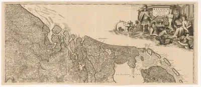 Kaart van de Republiek der Zeven Verenigde Nederlanden en omliggende gebieden (bovenste deel)