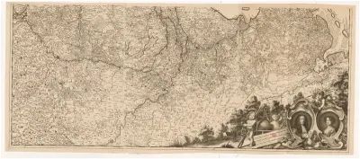 Kaart van de Republiek der Zeven Verenigde Nederlanden en omliggende gebieden (onderste deel)