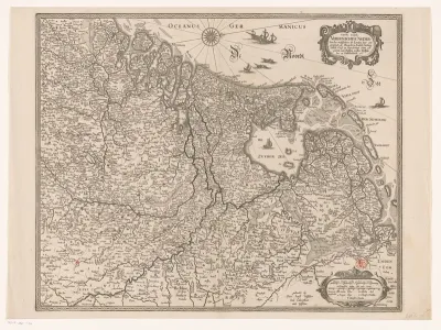 Kaart van de Republiek der Zeven Verenigde Nederlanden en omliggende gebieden