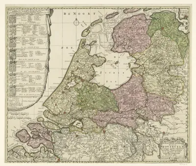 Kaart van de Republiek der Zeven Verenigde Nederlanden